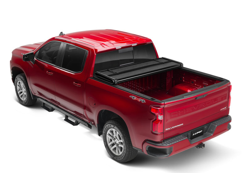 Lund 19-20 Chevy Silverado 1500 (8ft. Bed w/o Factory Storage Boxes) Hard Fold Tonneau Cover - Black