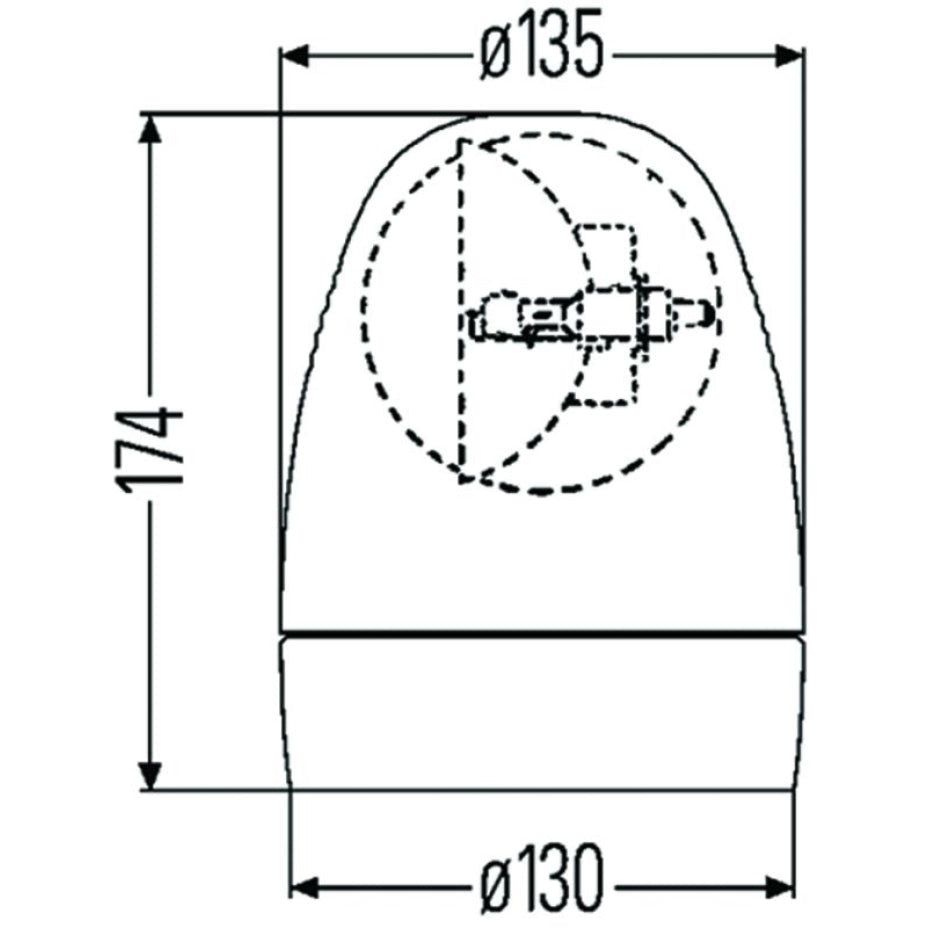 Hella Rotating Beacon H12V Amber Lamp 2Rl Hella Work Lights