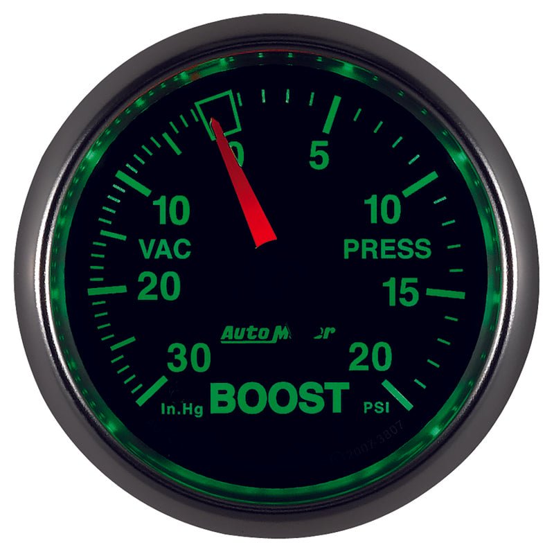 Autometer GS 52mm 30 in Hg/20 psi Mechanical Vacuum/Boost Gauge AutoMeter Gauges