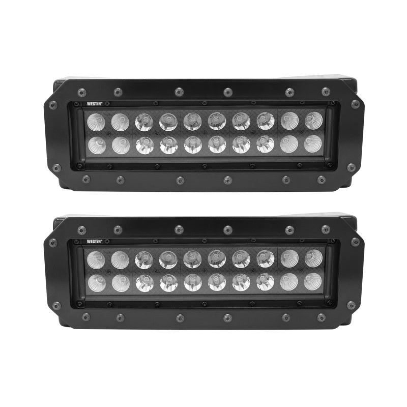 Westin HDX Flush Mount B-FORCE LED Light Kit (Set of 2) w/wiring harness - Black