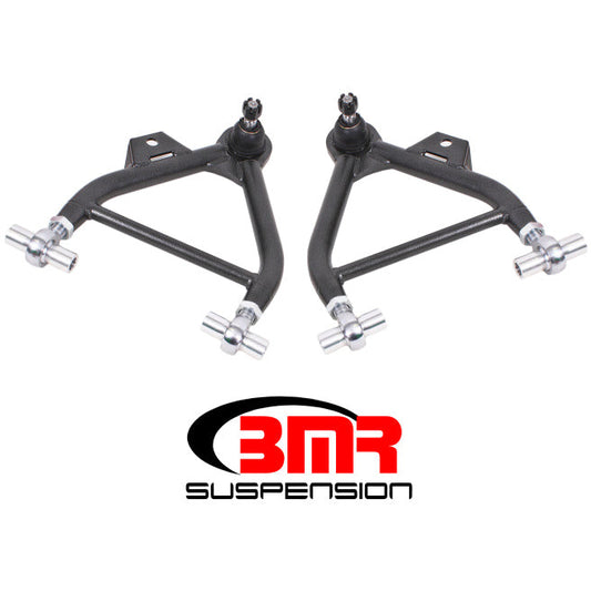 BMR 79-93 Mustang Lower A-Arms (Coilover Only) w/ Adj. Rod End Tall Ball Joint - Black Hammertone BMR Suspension Control Arms