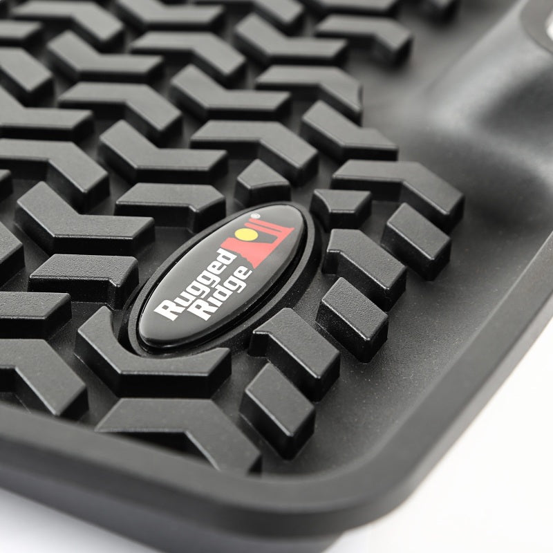 Rugged Ridge Rear Floor Liner Black 15-18 Jeep Renegade Rugged Ridge Floor Mats - Rubber