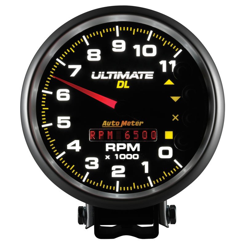 Autometer 5 inch Ultimate DL Playback Tachometer 11000 RPM - Black AutoMeter Performance Monitors