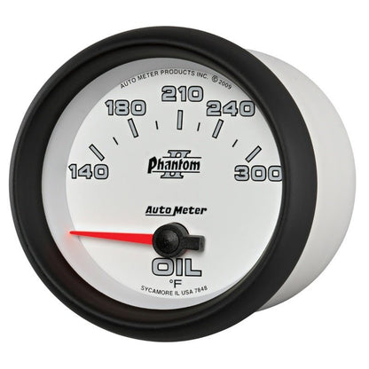 Autometer Phantom II 2 5/8in 140-300 Degree F Short Sweep Electronic Oil Temperature Gauge AutoMeter Gauges