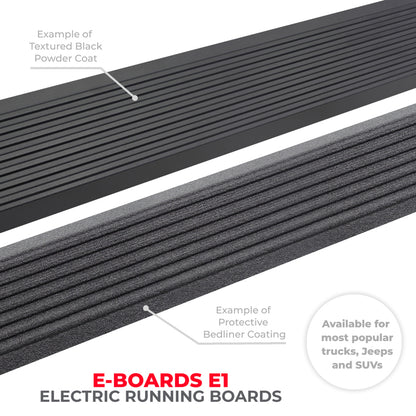 RealTruck 15-24 Ford F-150 CC 4dr VoltStep Electric Running Board Kit - Bedliner Coat