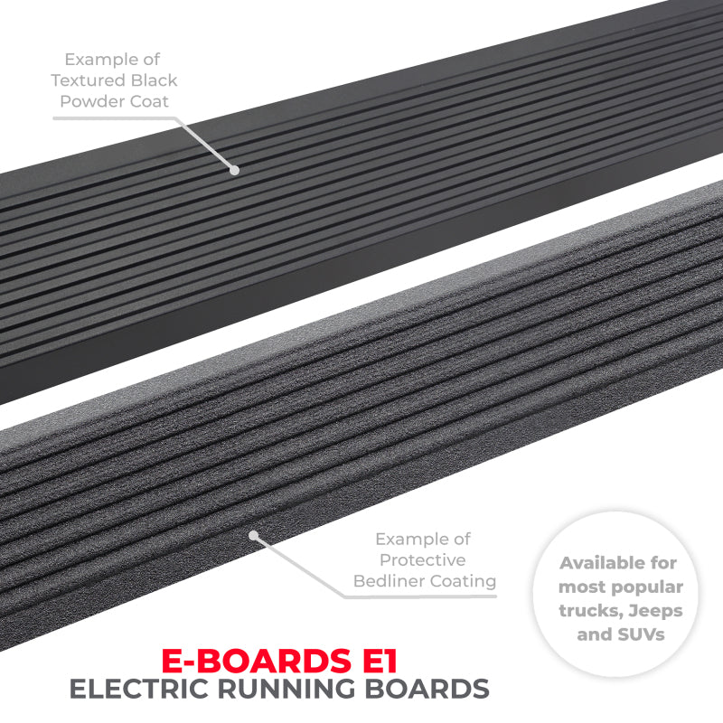 RealTruck 07-17 Jeep Wrangler 4dr VoltStep Electric Running Board Kit (Cut Req.) - Bedliner Coating