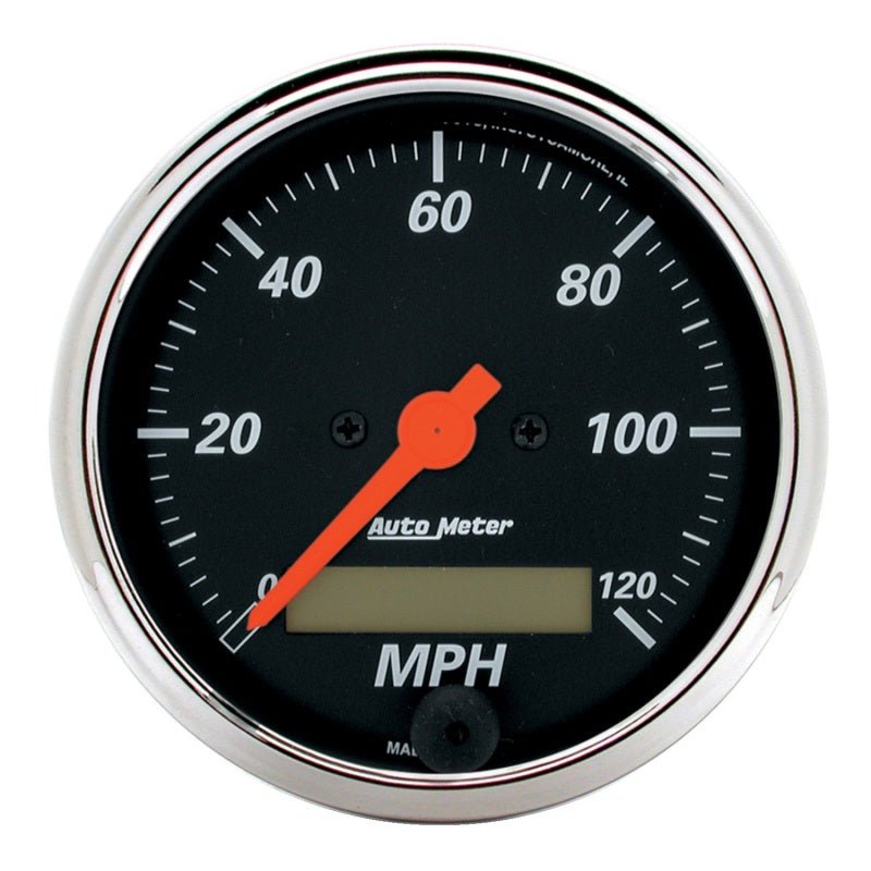 Autometer Designer Black 3-1/8in Electronic Programmable 120MPH Speedometer AutoMeter Gauges