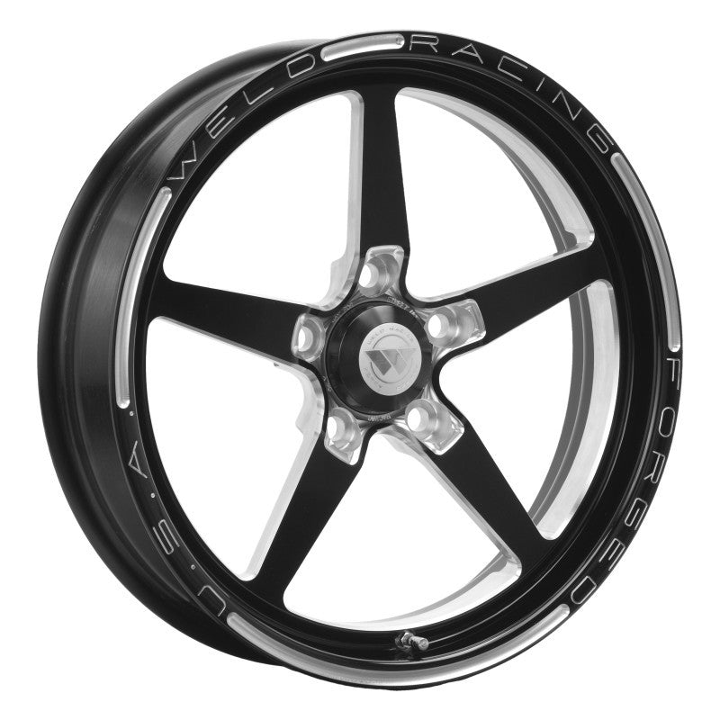 Weld Alumastar 1-Piece 17x4.5 / 5x4.5 BP / 2.25in. BS Black Wheel - Non-Beadlock Weld Wheels - Forged