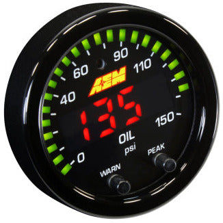 AEM X-Series 0-150 Oil Pressure Gauge Kit AEM Gauges