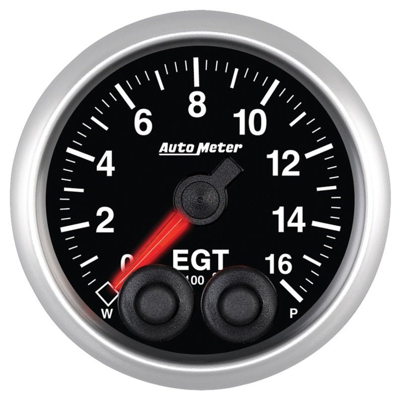 Autometer Elite 52mm 0-1600F EGT Peak & Warn w/ Electronic Control Gauge AutoMeter Gauges