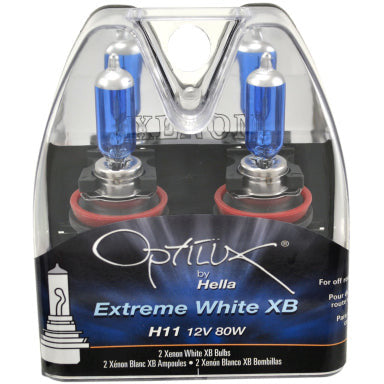 Hella Optilux XB Extreme Type H11 12V 80W Blue Bulbs - Pair Hella Bulbs