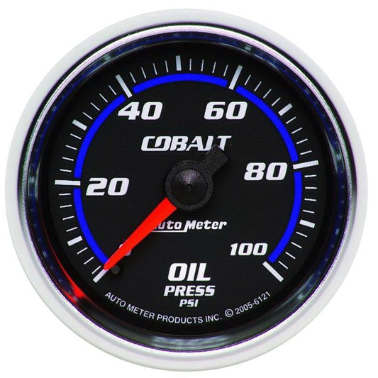 Autometer Cobalt 52mm 100 PSI Mechanical Oil Pressure Gauge AutoMeter Gauges