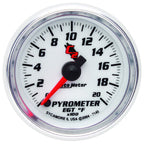 Autometer C2 52mm 2000 Deg F Electronic EGT Pyrometer Gauge AutoMeter Gauges