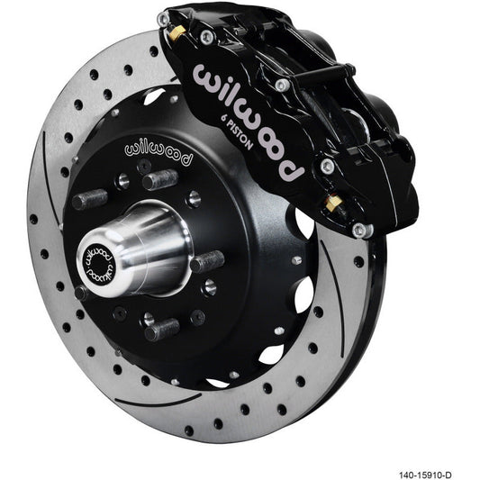 Wilwood Narrow Superlite 6R Front Big Brake Kit 12.88in SRP Drilled and Slotted Rotor - Black Wilwood Big Brake Kits