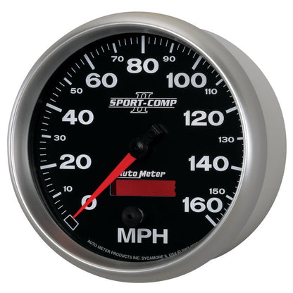 Autometer Sport-Comp II 5 inch 0-160MPH Electronic Programmable Speedometer AutoMeter Gauges