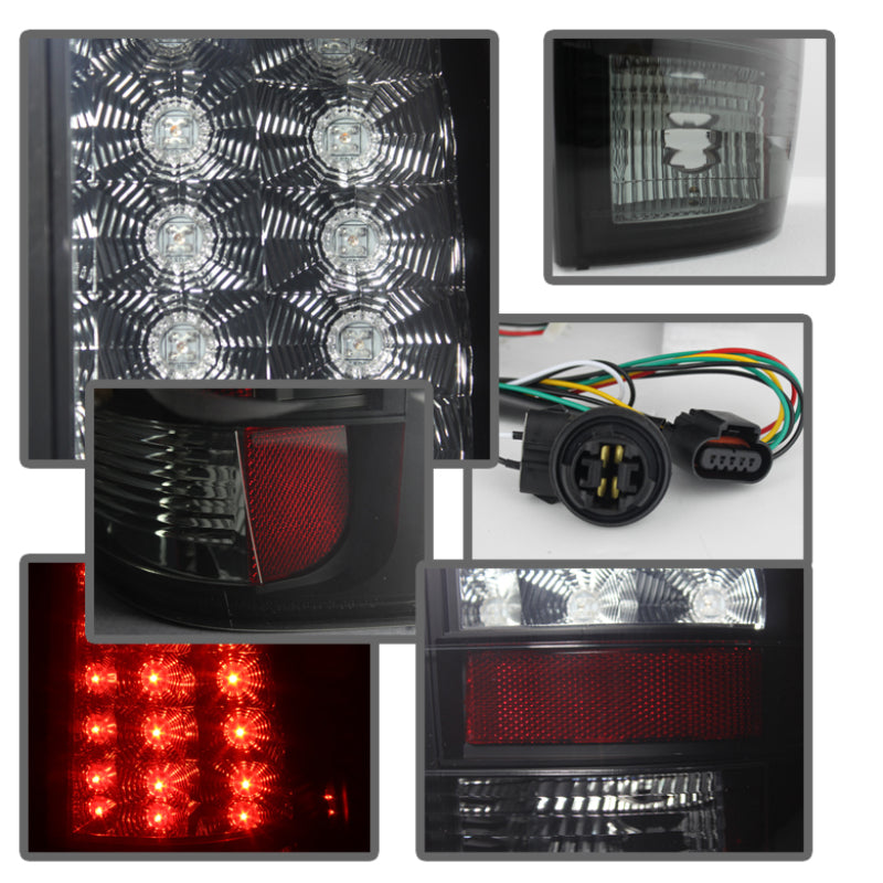 Spyder Chevy Suburban/GMC Yukon/Yukon Denali 07-14 LED Tail Lights Blk Smke ALT-YD-CSUB07-LED-BSM