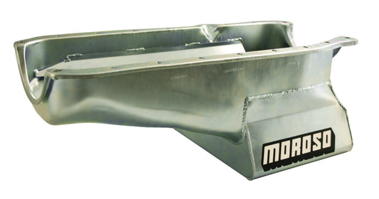 Moroso 80-85 Chevrolet Small Block (w/Passenger Side Dipstick) Wet Sump 7qt 8.25in Steel Oil Pan