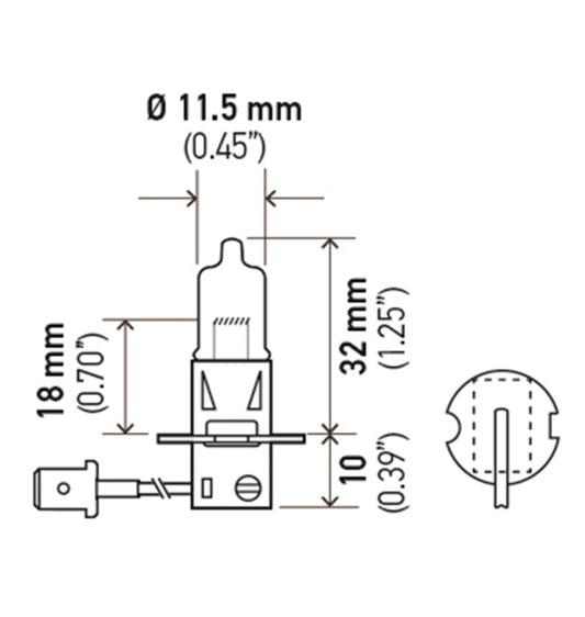 Hella Bulb H3 12V 55W Pk22S T325 Heavy Duty