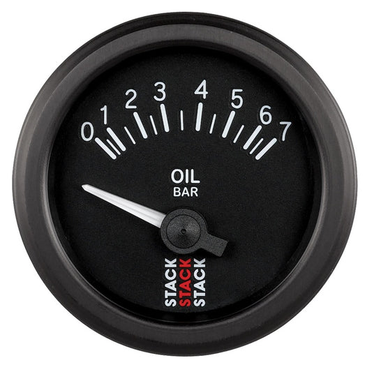 Autometer Stack 52mm 0-7 Bar M10 (M) Electric Oil Pressure Gauge - Black AutoMeter Gauges