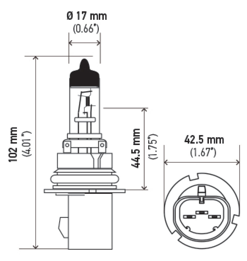 Hella Optilux XB White Halogen Bulbs HB5 9007 12V 100/80W (2 pack)