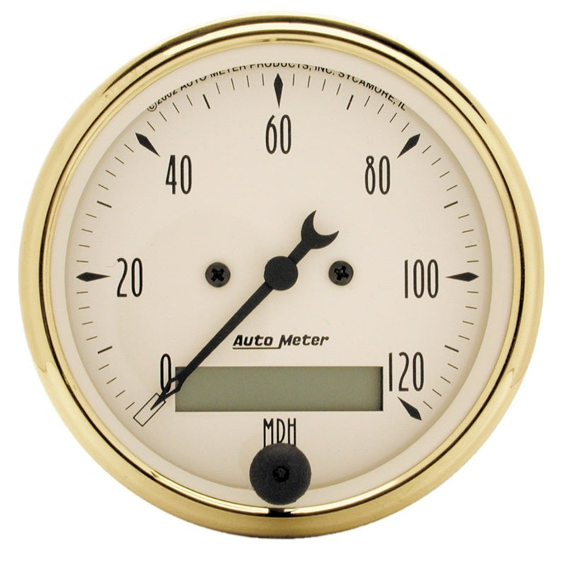 AutoMeter Gauge Speedometer 3-1/8in. 120MPH Elec. Prog. W/ Lcd Odo Golden Oldies AutoMeter Gauges