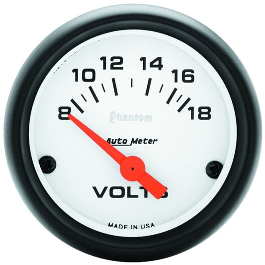Autometer Phantom 52mm 8-18V Electronic Voltmeter Gauge AutoMeter Gauges