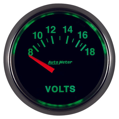 Autometer GS 52mm 8-18 Volts Short Sweep Electronic Voltmeter Gauge AutoMeter Gauges