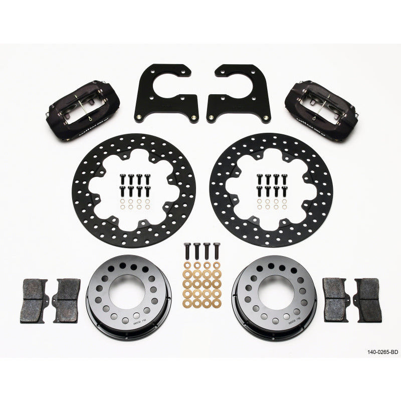 Wilwood Forged Dynalite Rear Drag Kit Drilled Rotor M-W / Lamb Ends 1/2in Studs Wilwood Big Brake Kits