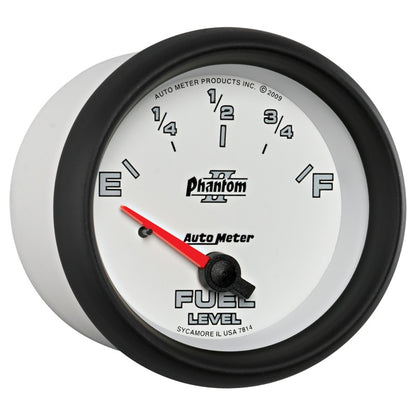 AutoMeter Gauge Fuel Level 2-5/8in. 0 Ohm(e) to 90 Ohm(f) Elec Phantom II AutoMeter Gauges