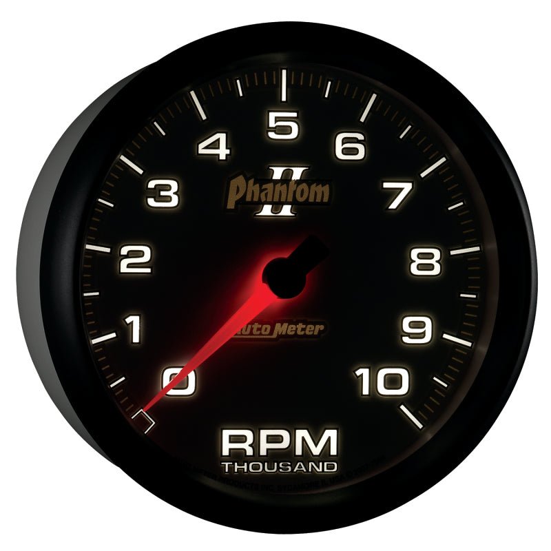 Autometer Phantom II 5in Electrical 10K RPM In-Dash Tachometer AutoMeter Gauges