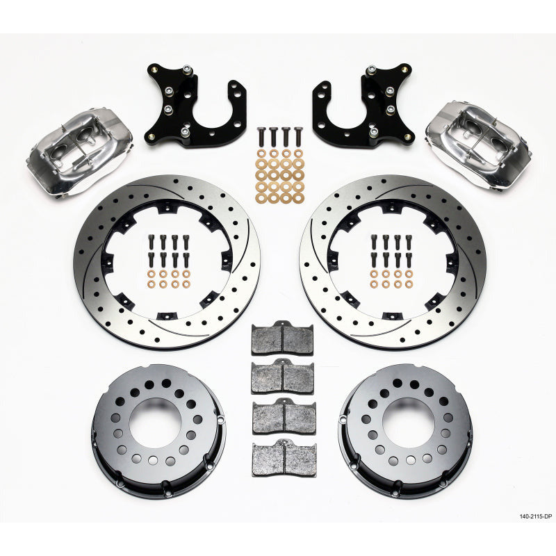Wilwood Forged Dynalite P/S Rear Kit Drilled Polished Big Ford 2.36in Offset Wilwood Big Brake Kits