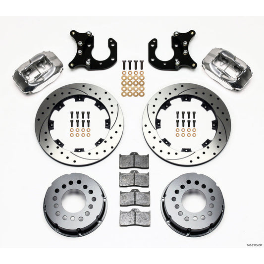 Wilwood Forged Dynalite P/S Rear Kit Drilled Polished Big Ford 2.36in Offset Wilwood Big Brake Kits