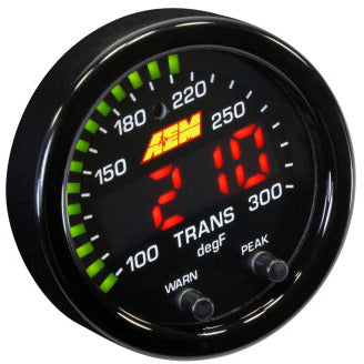 AEM X-Series Temperature 100-300F Gauge Kit (ONLY Black Bezel and Water Temp. Faceplate) AEM Gauges