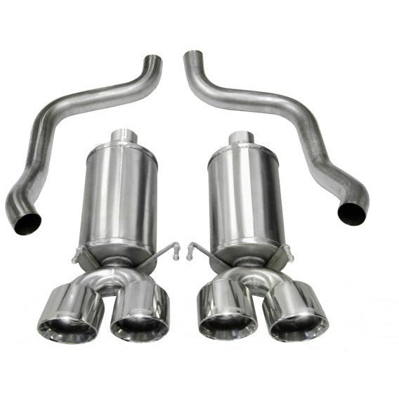 Corsa 09-13 Chevrolet Corvette C6 6.2L V8 Polished Xtreme Axle-Back Exhaust CORSA Performance Axle Back