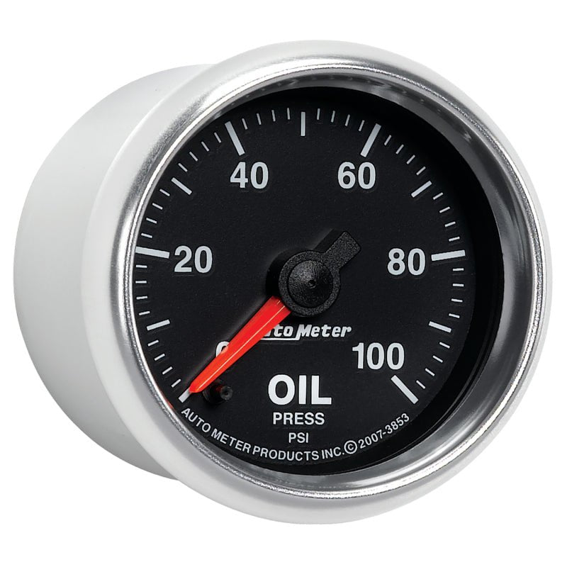 Autometer GS Series 2-1/16in Oil Pressure Gauge 100PSI Electric Full Sweep AutoMeter Gauges