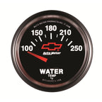 Autometer GM Bowtie Black 2-1/16in 100-250 F Pedestal Electronic Water Temp Gauge AutoMeter Gauges