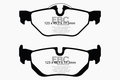 EBC 13+ BMW X1 2.0 Turbo (28i) Greenstuff Rear Brake Pads