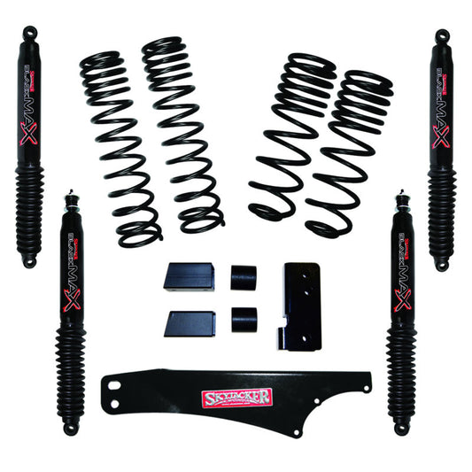 Skyjacker 2007-2018 Jeep Wrangler JK 2 Door 4WD Long Travel 2in-2.5in Lift Kit w/Black Max Shocks