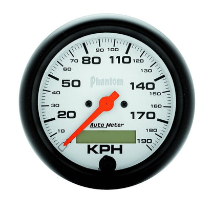 Autometer Phantom 3-3/8in 190 KM/H Speedometer Electric Program w/ LCD Odometer AutoMeter Gauges