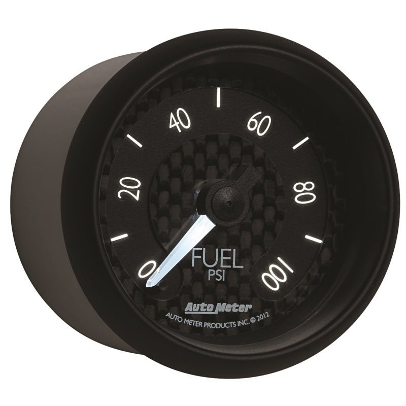 Autometer GT Series 52mm Full Sweep Electronic 0-100 PSI Fuel Pressure Gauge AutoMeter Gauges