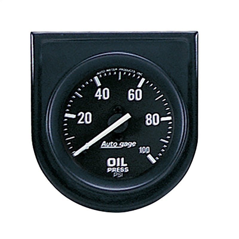 Autometer AutoGage Gauge Console 100psi Oil Pressure Gauge - Black Dial/Black Bezel AutoMeter Gauges