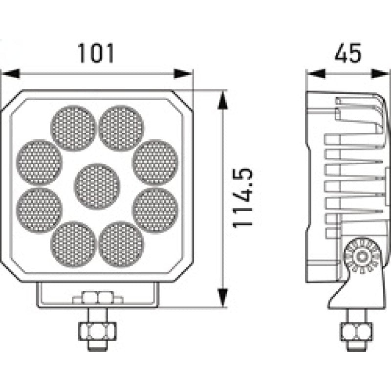 Hella ValueFit LED Work Light TS3000 LED MV CR LT Hella Work Lights