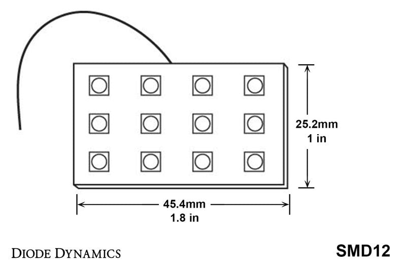 Diode Dynamics LED Board SMD12 Warm - White (Pair)