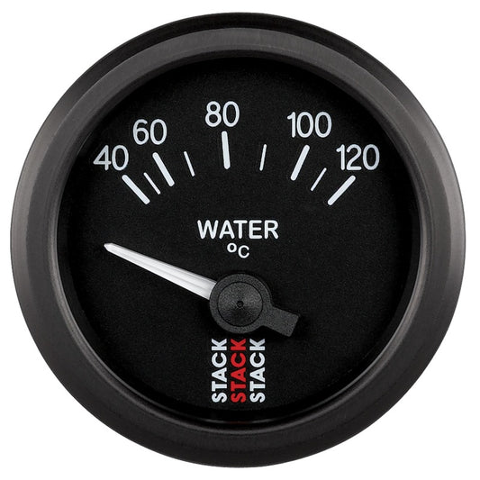 Autometer 52mm Stack Instruments 40-120 Degree C Electric Water Temperature Gauge - Black AutoMeter Gauges