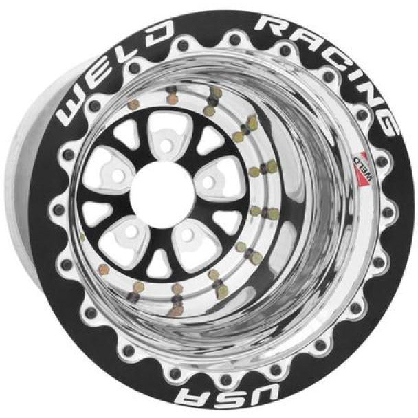 Weld V-Series 15x15 / 5x4.75 BP / 5in. BS Polished Wheel - Non-Beadlock Weld Wheels - Forged