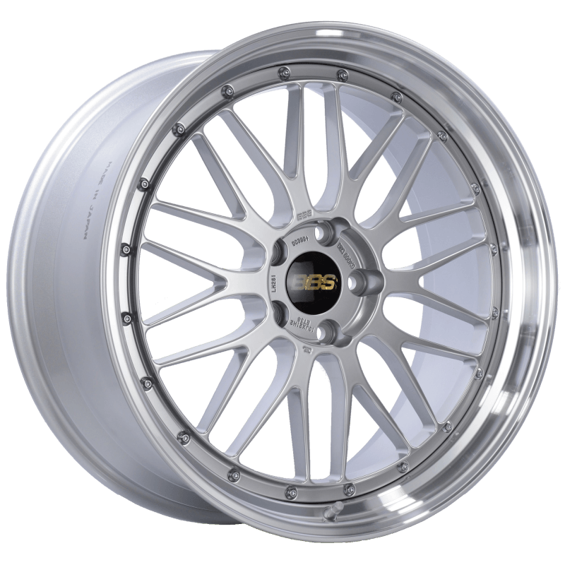 BBS LM 21x10 5x120 ET38 Diamond Silver Center Diamond Cut Lip Wheel -82mm PFS/Clip Required BBS Wheels - Forged