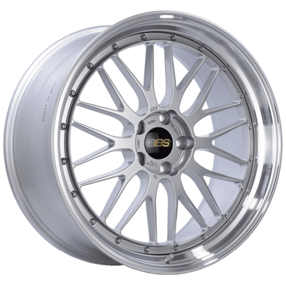 BBS LM 21x10 5x120 ET38 Diamond Silver Center Diamond Cut Lip Wheel -82mm PFS/Clip Required BBS Wheels - Forged