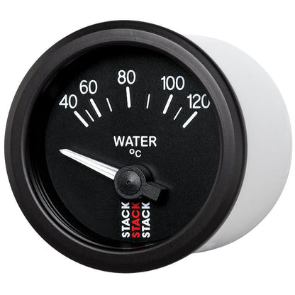 Autometer 52mm Stack Instruments 40-120 Degree C Electric Water Temperature Gauge - Black AutoMeter Gauges