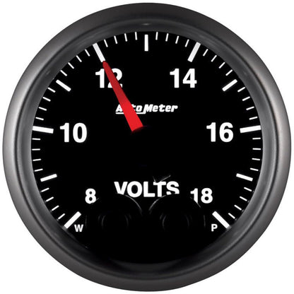 Autometer Elite 52.4mm Peak & Warn w/ Electronic Control 8-18 Volt Voltmeter AutoMeter Gauges