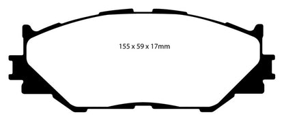 EBC 06-08 Lexus IS250 2.5 Redstuff Front Brake Pads